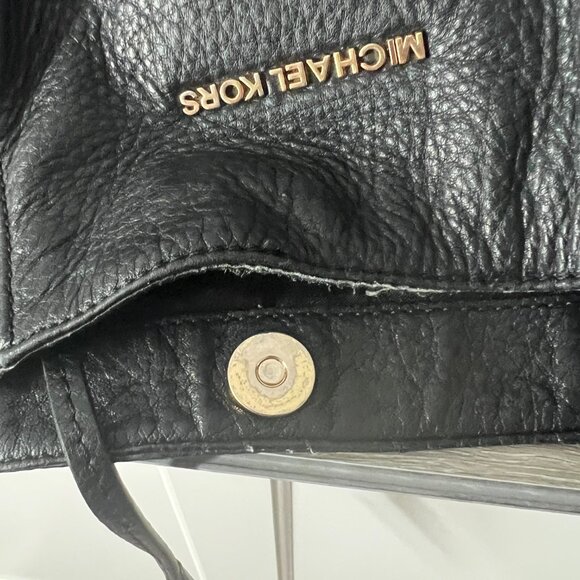 MICHAEL KORS Bedford Pebble Leather Large Convertible Shoulder Bag Black - Picture 5 of 6